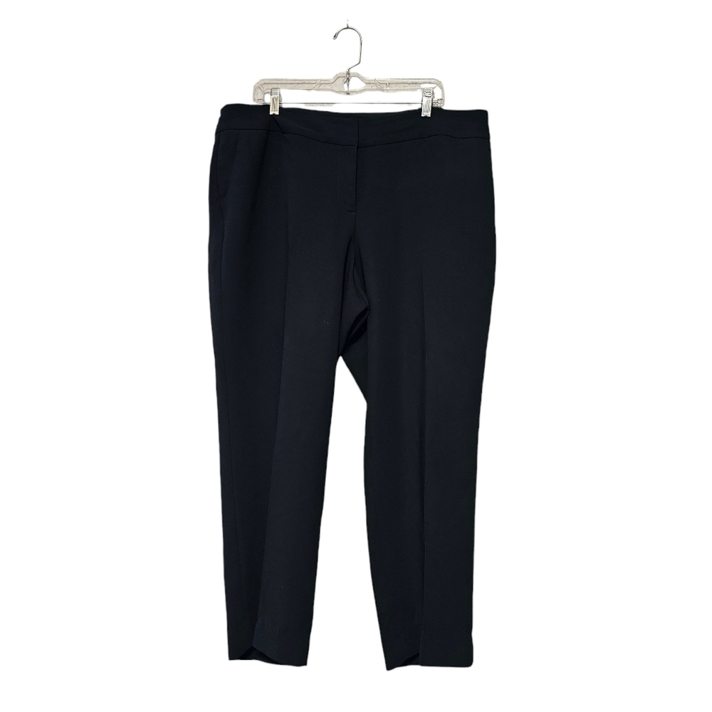 Talbots Signature Pants Women's Size 18w Black Stretchy Relaxed Straight Leg